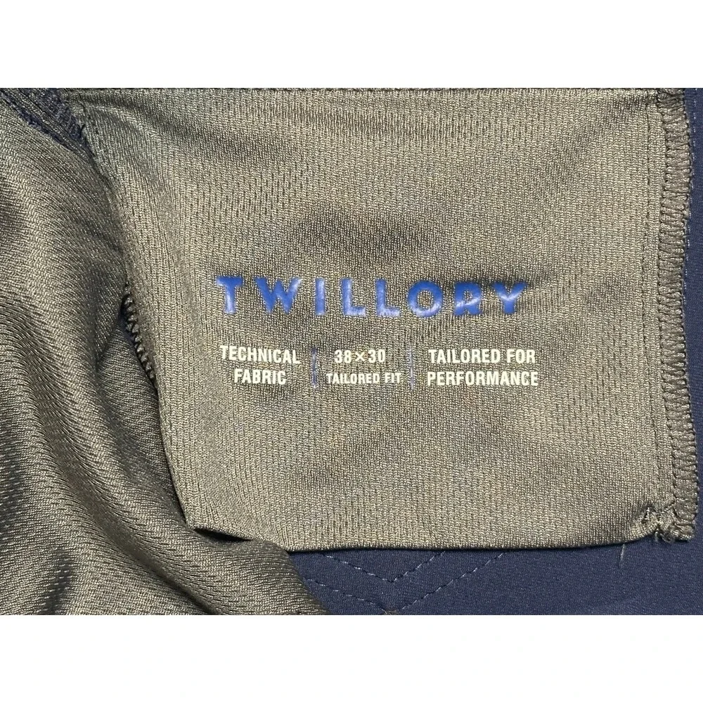 Twillory Performance Blue Tailored Fit Technical Fabric Golf Pant Men Sz 38x30